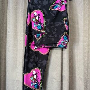 LuLaRoe TC2 Leggings with Nightmare Before Christmas Jack and Sally